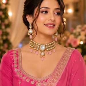 Kundan Necklace (Blu...