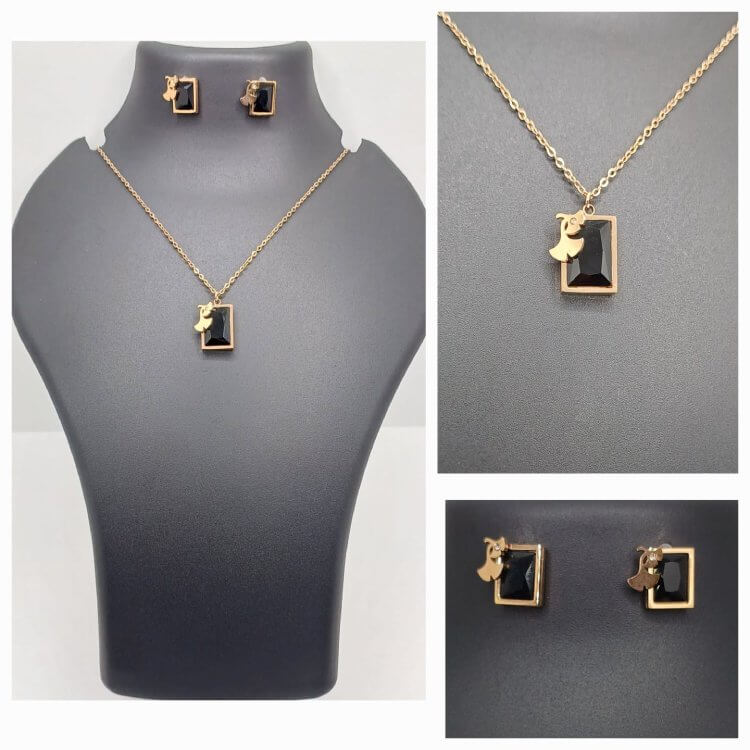 square pendent chain