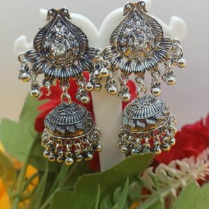 Oxidised Long Earrin...